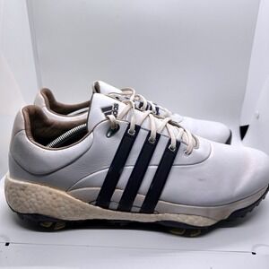 Adidas Tour360 XT Golf Shoes Leather‎ Boost Classic Spiked White Navy Size 13
